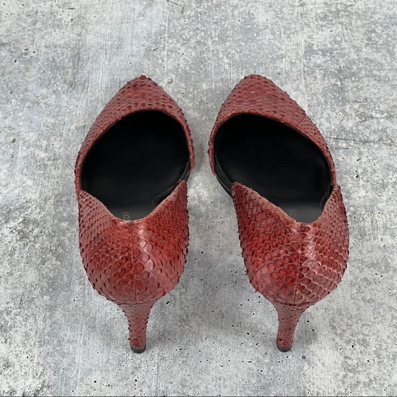 Rebecca Minkoff Paprika Python Brie D’Orsay Pumps - Picture 6 of 13